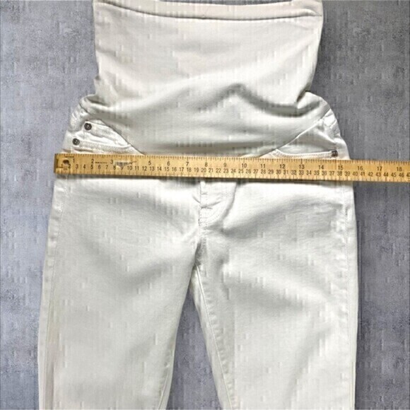 7 For All Mankind Maternity Jeans Womens 26 Skinny Ankle White stretch Pants - Picture 7 of 13